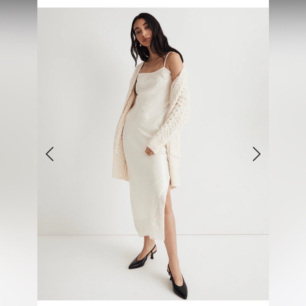 Madewell x Aimee Song Sequin Slip Maxi Dress